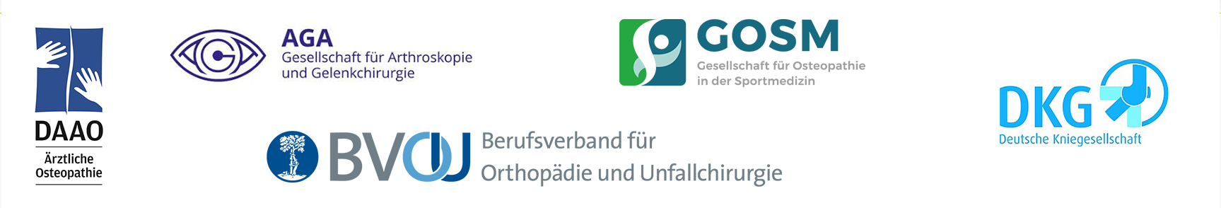 AGA, Deutsche Kniegesellschaft, BVOU und DAAO.de, GOSM.eu